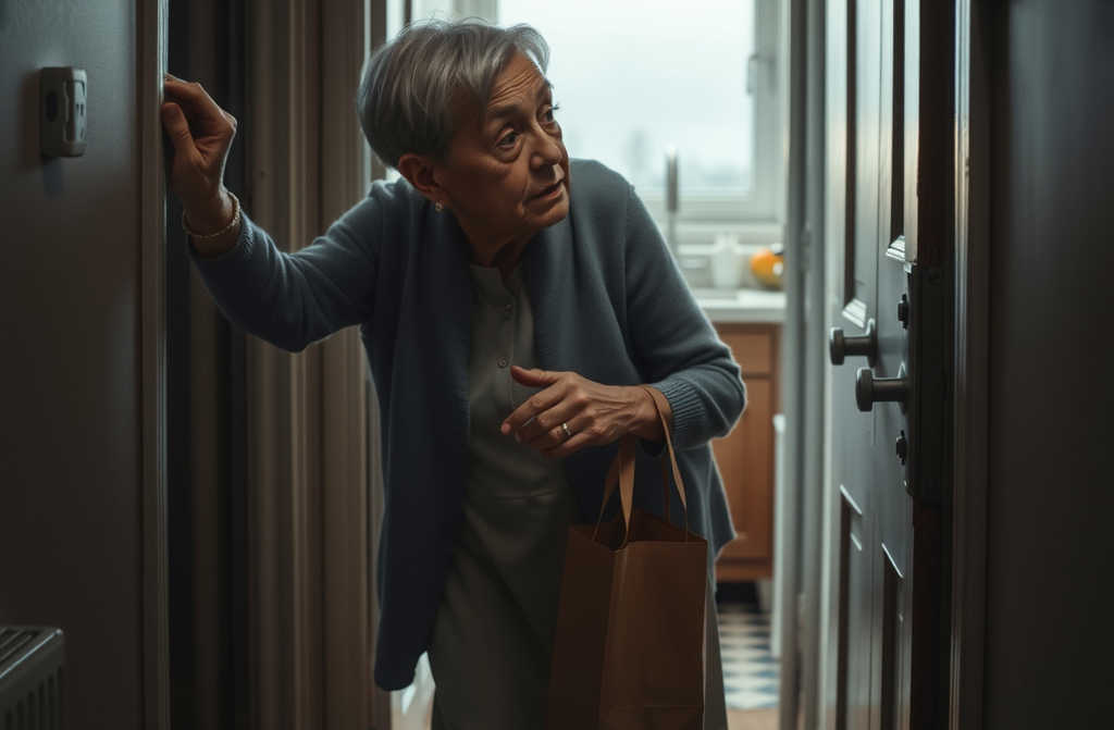 Hidden in the cupboard, Vera freezes as she listens to her son’s phone conversation when he returns.