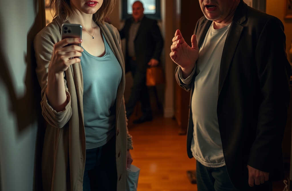 “My wife’s as wooden as a statue, and I’ve already found a buyer for her flat,” the husband giggled into the phone.