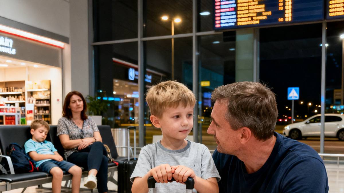 Lotnisko w Katowicach: bliźniaki, walizka i sekret matki