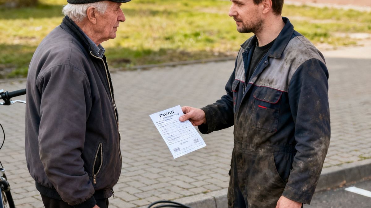 Mój sąsiad z góry zamienił moje miejsce parkingowe w swój prywatny warsztat. Mam siedemdziesiąt trzy lata, ale to ja skończyłem tę zabawę.