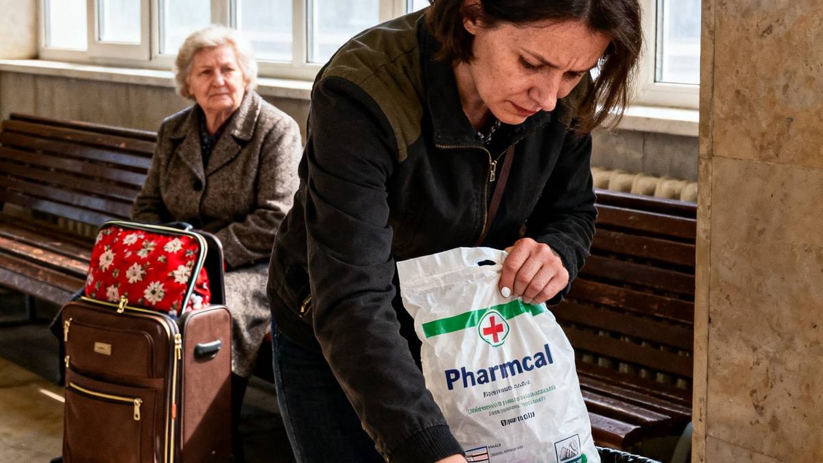 Kobieta z walizką na Dworcu Centralnym