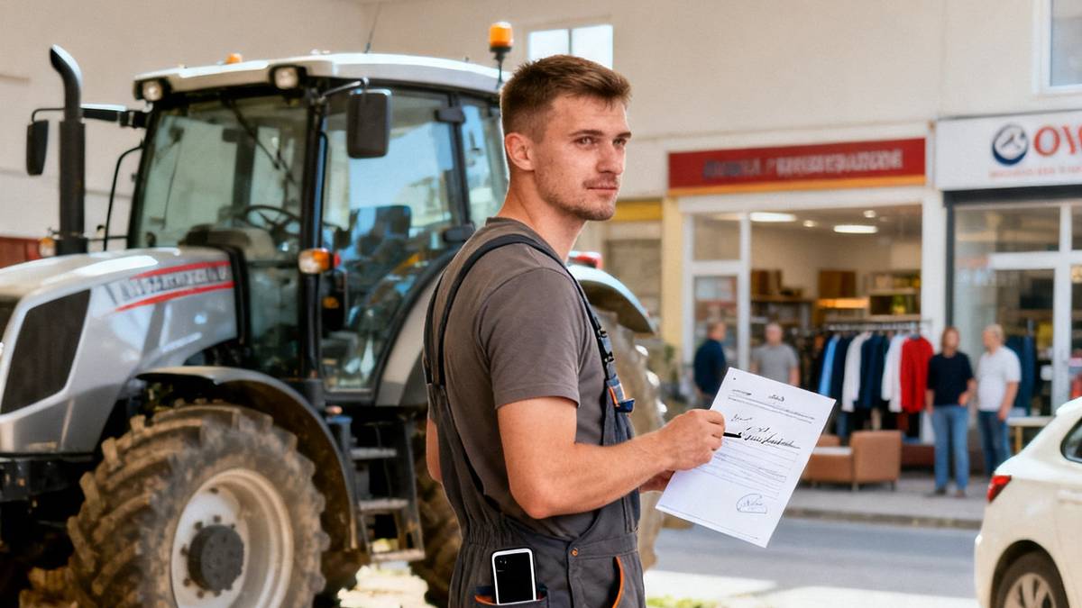 Chłopak z hipoteką na traktorze